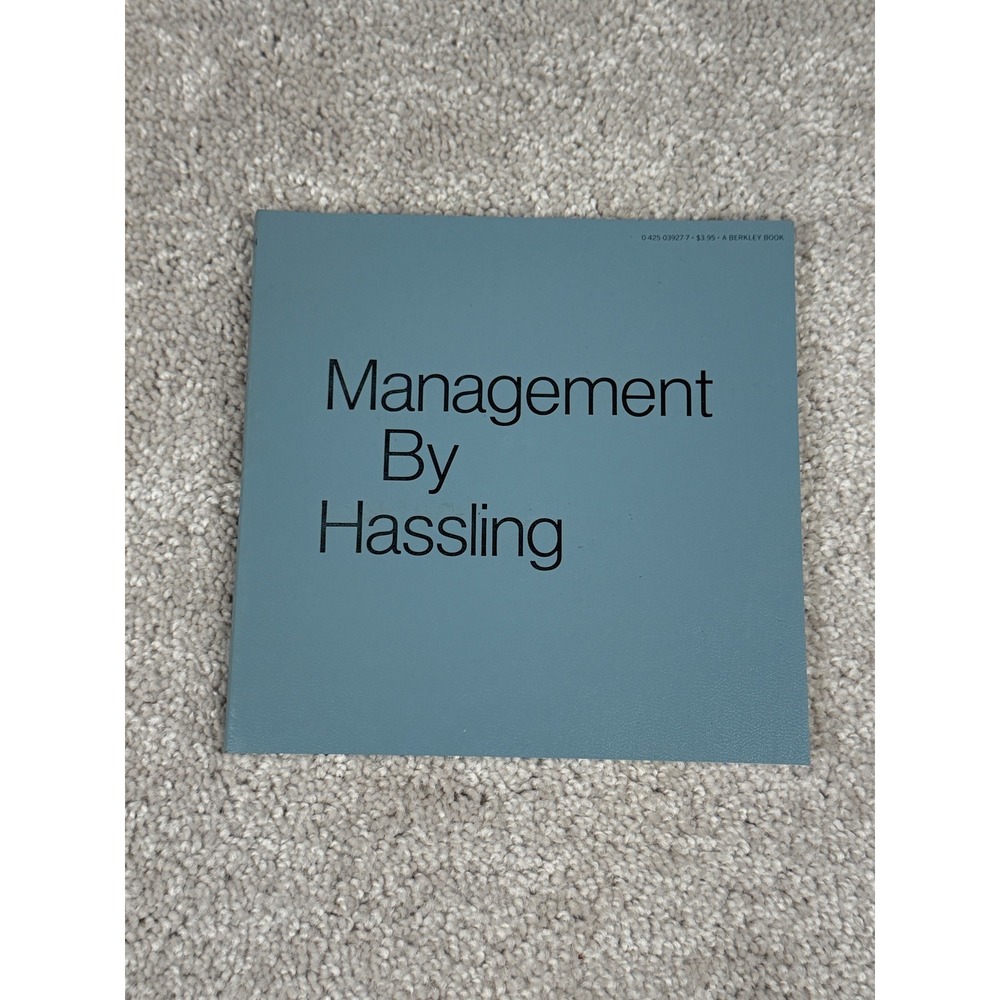 Management By Hassling Jim Kuhn 1978 McDonalds Corp Vintage book